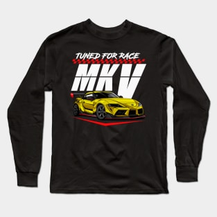 JDM-TOYOTA SUPRA MK5 - YELLOW Long Sleeve T-Shirt